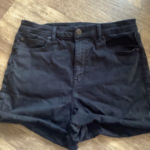 American eagle black hi rise shorts